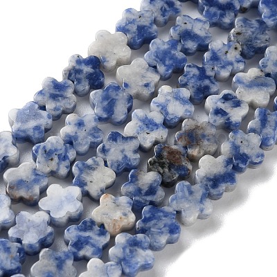 Натуральное синее пятно нитки из бисера яшмы G-B138-C03-01-1