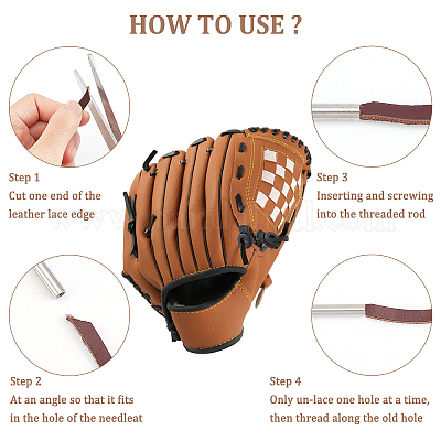 Baseball glove lacing diagram top
