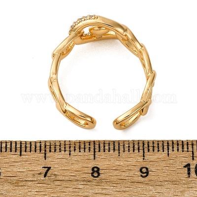 Регулируемые настройки колец из латуни с микропаве из кубического циркония KK-C115-01G-1