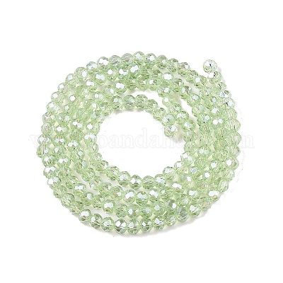 Стеклянные бусины с гальваническим покрытием  EGLA-A044-T1mm-A09-1