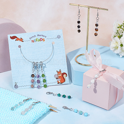 Граненые круглые подвесные маркеры петель с вырезом в форме звезды HJEW-AB00335-1