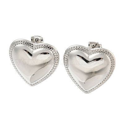 Серьги-гвоздики из латуни с реечным покрытием EJEW-M247-26B-P-1