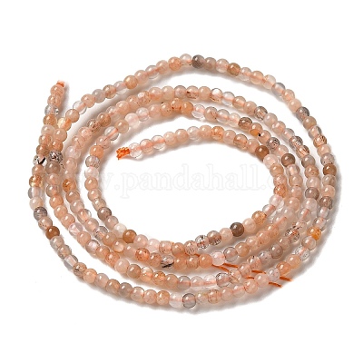 Натуральный Sunstone бисер пряди G-B090-A05-01-1