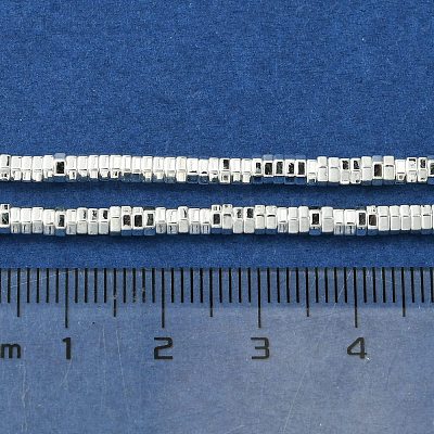 Гальванические нити из синтетических немагнитных гематитовых бусин X-G-I360-S01-04-1