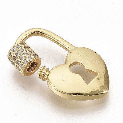 Латунь микропаве прозрачный кубический цирконий винт карабин брелоки ZIRC-S066-008-1