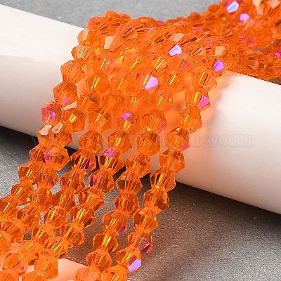 Прозрачные стеклянные бусины гальваническим пряди GLAA-F029-2mm-D11-1