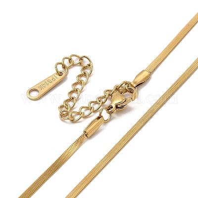 Женское ожерелье из нержавеющей стали 304 с ионным покрытием (IP) NJEW-G097-02G-1