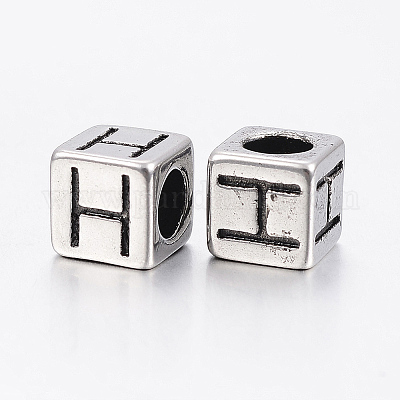 Европейские бусины с большими отверстиями из нержавеющей стали 304 STAS-H428-01AS-H-1