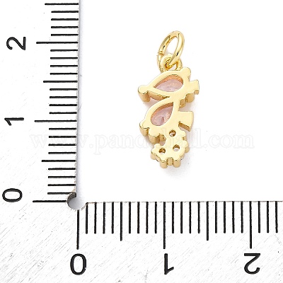 Латунные микро проложить кубического циркония подвески KK-S510-47G-03-1