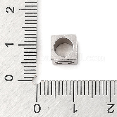 Европейские бусины из нержавеющей стали 201 STAS-M058-01C-P-1