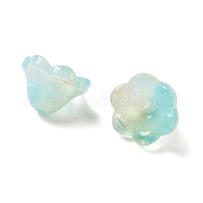 Прозрачные шапочки из стеклянных бусин GLAA-B028-01L-1