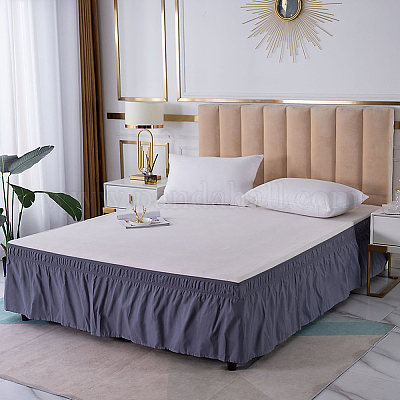 Регулируемые полиэстеровые юбки вокруг кровати AJEW-WH20022-10C-02-1