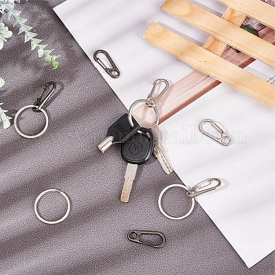 20 шт. 2-х цветные цинковые сплавные скальные карабины KEYC-AR0001-02-1