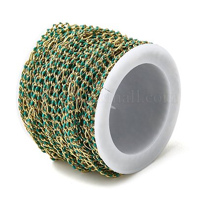 Цепи из латунной эмали ручной работы с овальными звеньями CHC-L053-08G-01-1