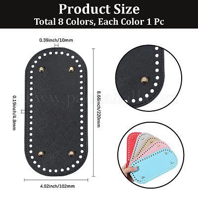 8 шт. 8-цветное дно сумки из искусственной кожи&nbsp;FIND-BBC0004-55-1