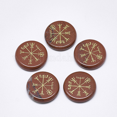 Природного красной яшмы кабошон G-T122-39J-1