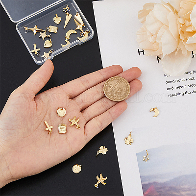 24шт 12 латунные подвески KK-PH0009-10-1