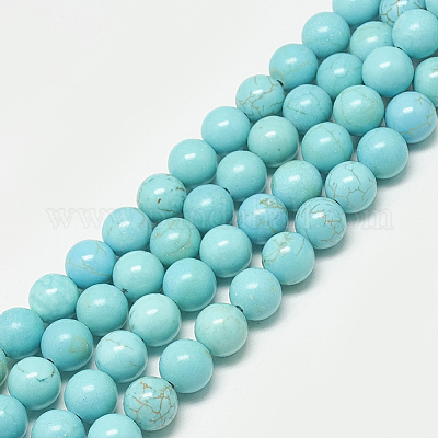 Chapelets de perles en turquoise synthétique&nbsp;G-S300-109-4mm-1