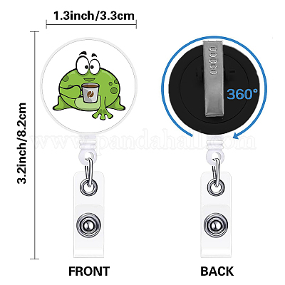 1pc Badge Reel Clips For Holder With Alligator Clip Retractable