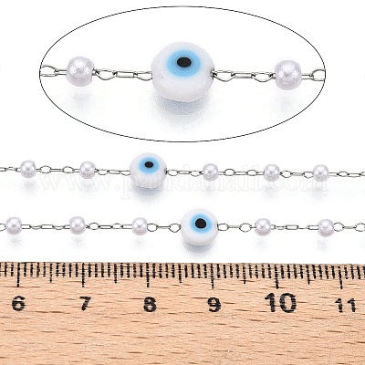 Цепочки из бусин ручной работы и искусственного жемчуга CHS-T006-13P-1