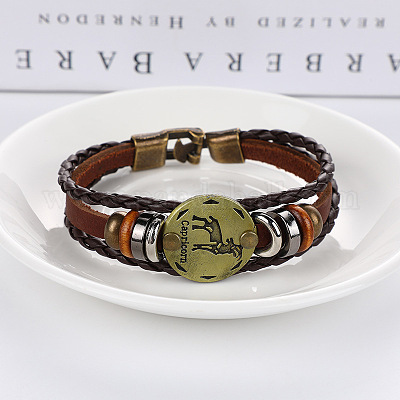 Браслеты из искусственной кожи с тройным слоем из нескольких нитей WG32474-08-1