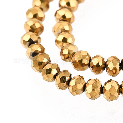 Стеклянные бусины с гальваническим покрытием  EGLA-F149-FP-01-1