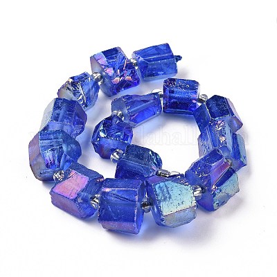 Гальванические природный кварц бисер пряди G-G767-02-M-1