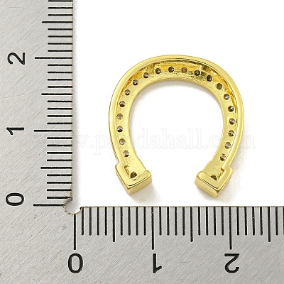 Покрытие стойки латунь микро паве прозрачные подвески с кубическим цирконием KK-B091-41G-1