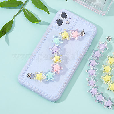 Catena Per Telefono Con Stella Acrilica E Farfalla — Portachiavi Decorato Con Frange, Accessorio Moda Per Smartphone - 4