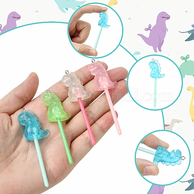 10 шт. большие подвески из светящейся полупрозрачной смолы FIND-FS0002-91E-1