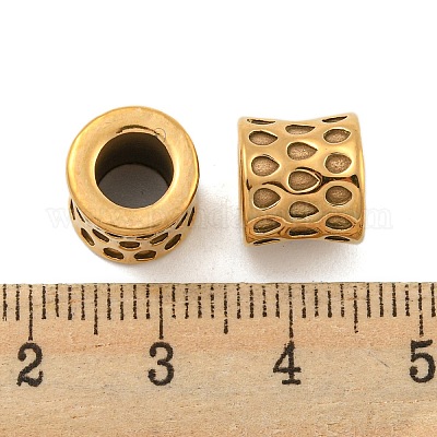 Ионное покрытие (IP) 304 нержавеющая сталь европейские бусины STAS-D175-08G-1