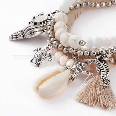 4 шт. Эластичные браслеты BJEW-JB05885-1