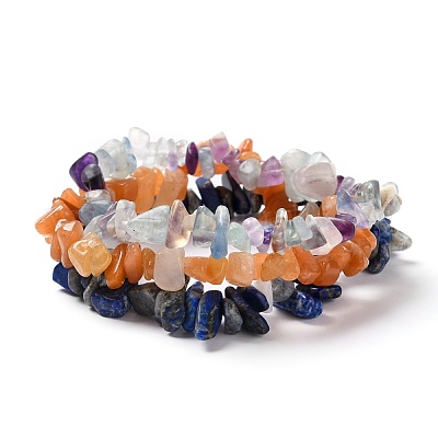 Chip Naturedelstein Perlen Stretch Armbänder Sets&nbsp;BJEW-JB05700-1