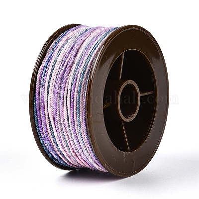 27 м сегментно окрашенные круглые полиэфирные витые шнуры OCOR-N009-02A-19-1
