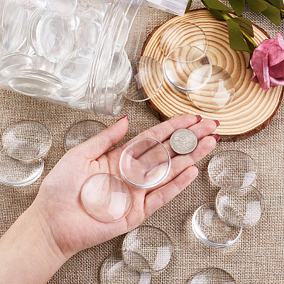 Прозрачные стеклянные кабошоны GGLA-CD0001-04-1