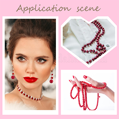 296 шт. 8-цветные стеклянные бусины-жемчужины с перламутровым покрытием HY-HY0001-07A-1