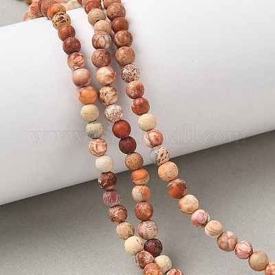 Натуральные имперские нитки из яшмы G-A175C-4mm-02-1