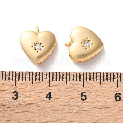 Латунные микропаве прозрачные подвески с фианитом KK-L221-001G-1