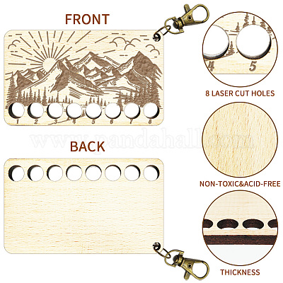 8-позиционные деревянные лотки для хранения ниток для вышивания TOOL-WH0056-022-1