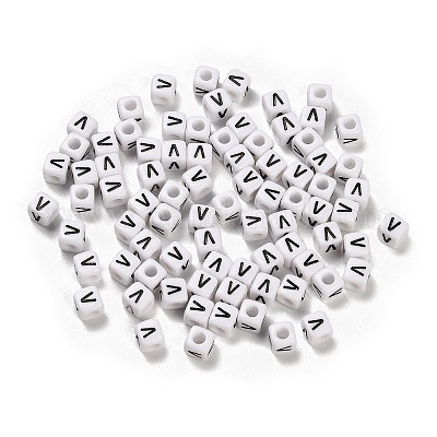 Непрозрачные акриловые бусины OACR-S076-01V-1