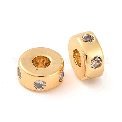 Латунные микропаве из прозрачного кубического циркония KK-S389-16G-1