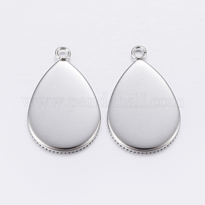 Подвеска-кабошон из нержавеющей стали 304 X-STAS-P198-14A-1