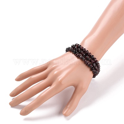 Natürlicher Granat Stretch-Armbänder&nbsp;BJEW-JB05648-1