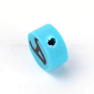 Бисер из полимерной глины ручной работы CLAY-WH0004-03-1