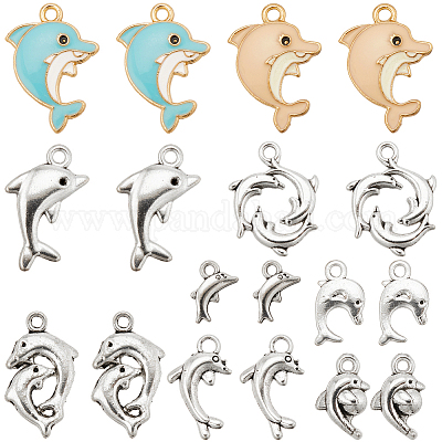 Подвески из сплава дельфинов FIND-SC0016-40-1