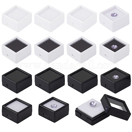 Benecreat 36 pièces 4 styles boîtes d'affichage de diamants en vrac en plastique et acrylique CON-BC0007-14-1