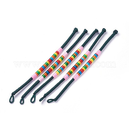 Handgefertigte geflochtene Armbänder aus Polyestergarn BJEW-F360-I17-1