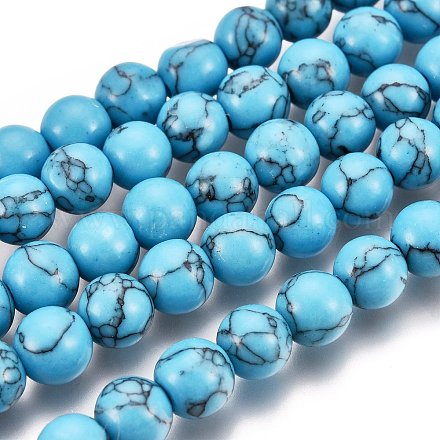 Synthetic Turquoise Beads Strands Z0NDC011-1-1