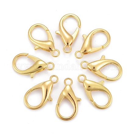 Zinc Alloy Lobster Claw Clasps X-E107-G-1