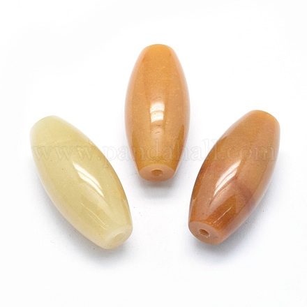 Perles de jade jaune naturel G-P384-T09-1